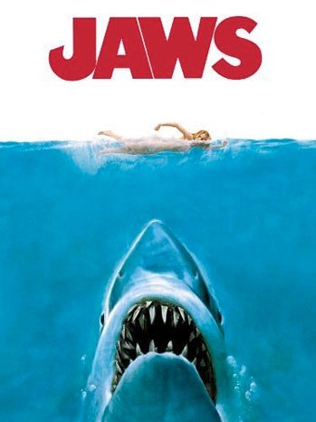 Áp phích phim Jaws gốc truyền tải câu chuyện trực quan đơn giản nhưng gây sợ hãi