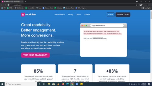 Báo cáo điểm số dễ đọc và gợi ý cải thiện của Readable