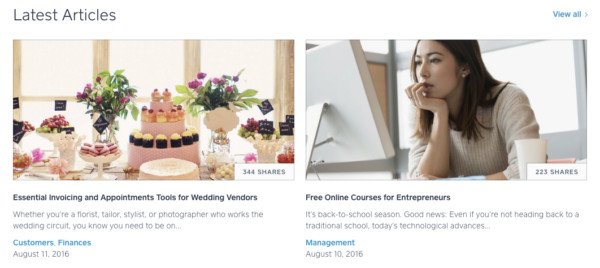 Blog của Square minh họa chiến lược content marketing ưu tiên thông tin, giá trị thay vì bán hàng trực tiếp.