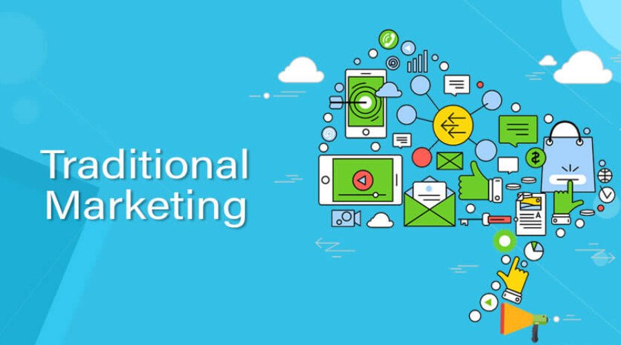 Các phương tiện quảng cáo truyền thống như báo, tạp chí, radio và TV, đại diện cho marketing truyền thống.