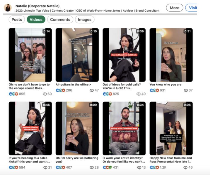 Chân dung Natalie Marshall, một người sáng tạo nội dung video LinkedIn nổi bật