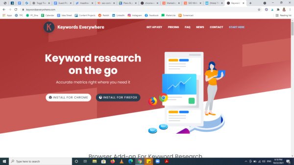 Dữ liệu từ khóa và xu hướng tìm kiếm từ Keywords Everywhere