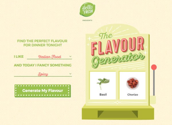 Hello Fresh Flavour Generator cung cấp công thức nấu ăn tương tác, thúc đẩy dịch vụ bữa ăn