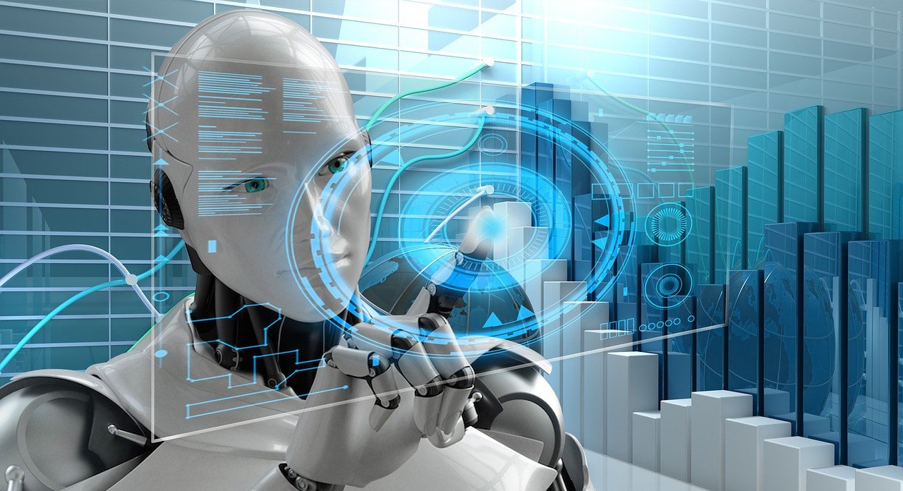 Hình ảnh minh họa trí tuệ nhân tạo (AI) trong marketing, biểu thị sự phân tích dữ liệu và tối ưu chiến lược.