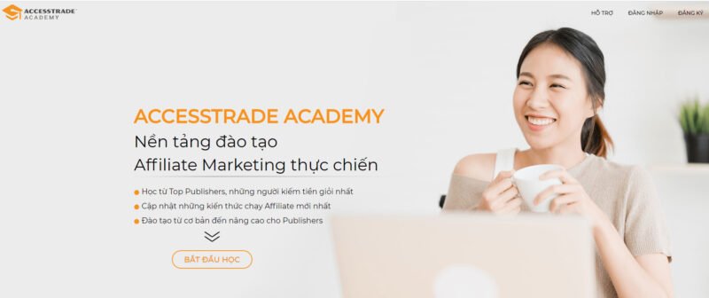 Hình ảnh: Nền tảng đào tạo chuyên sâu về Affiliate Marketing của ACCESSTRADE Academy