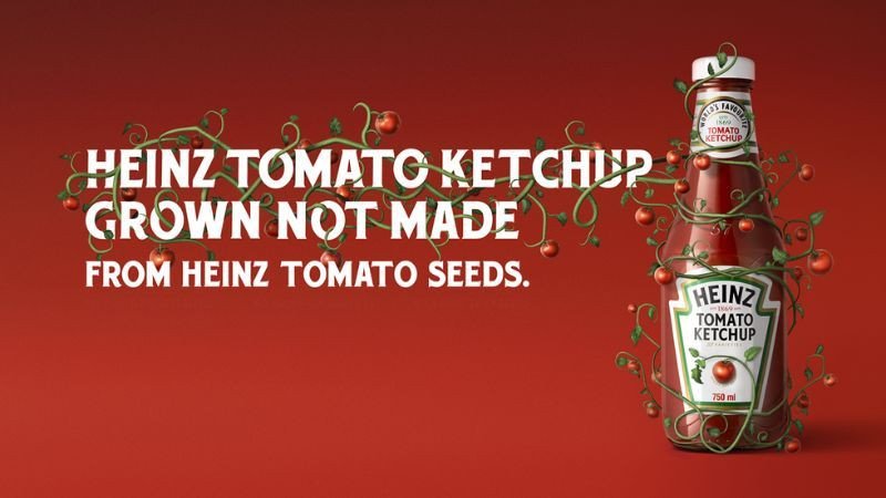 Key Visual của chiến dịch “Grown not made” của Heinz