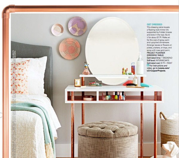 Lowe’s At Home with Copper cung cấp ý tưởng trang trí nhà bằng ống đồng và hướng dẫn DIY