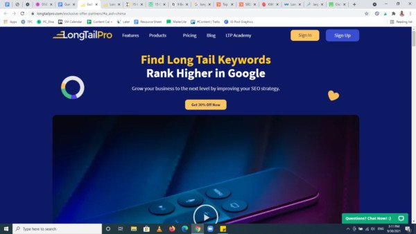 Phân tích và gợi ý từ khóa đuôi dài của LongTailPro
