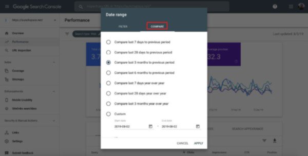 So sánh khoảng thời gian trong Google Search Console để đánh giá hiệu quả SEO