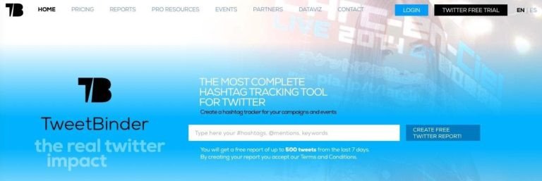 TweetBinder - công cụ phân tích hashtag Twitter