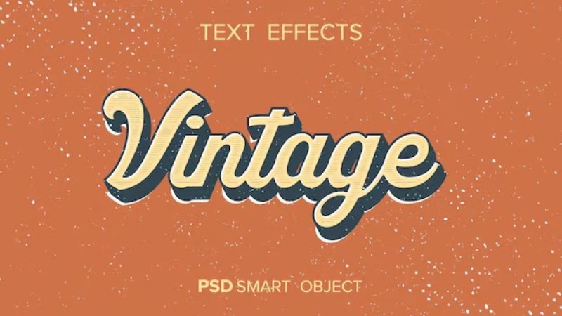 Ví dụ minh họa cho màu sắc và font chữ phong cách vintage