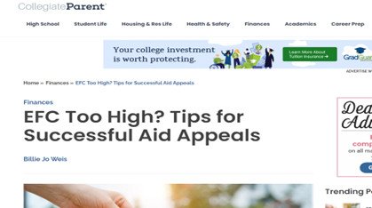 Ví dụ về bài viết khách (guest post) trên Collegiate Parent