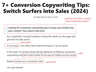 Ví dụ về công thức SPY trong copywriting chuyển đổi để thu hút độc giả