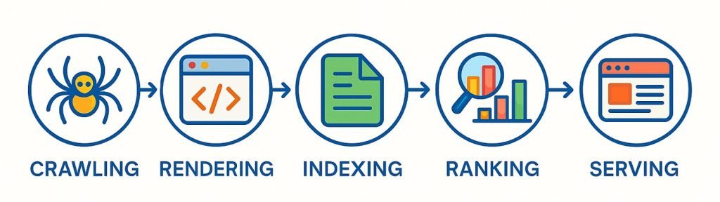 5 bước quét web của công cụ tìm kiếm