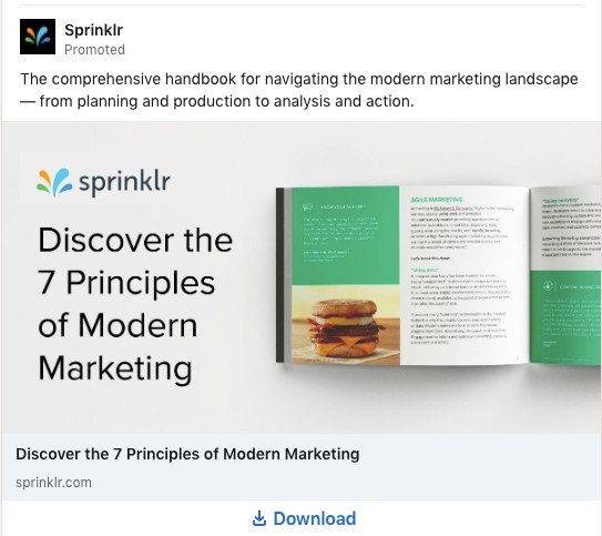 Bài đăng được quảng bá của Sprinklr trên LinkedIn