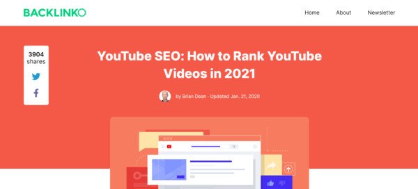 Bài viết Blog của Backlinko được cập nhật