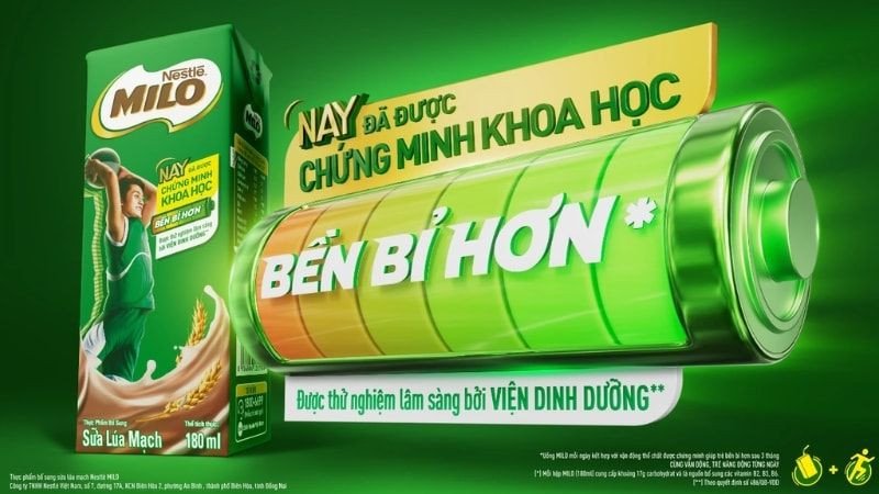 Banner quảng cáo khẳng định Root strength của Milo