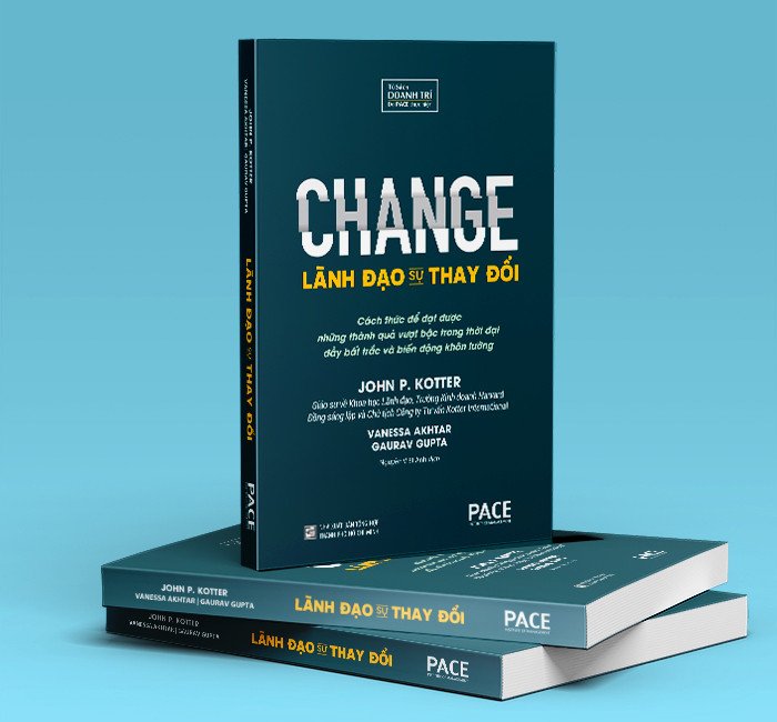 Bìa sách Lãnh Đạo Sự Thay Đổi của John P. Kotter, Vanessa Akhtar, Gaurav Gupta, thúc đẩy đổi mới doanh nghiệp