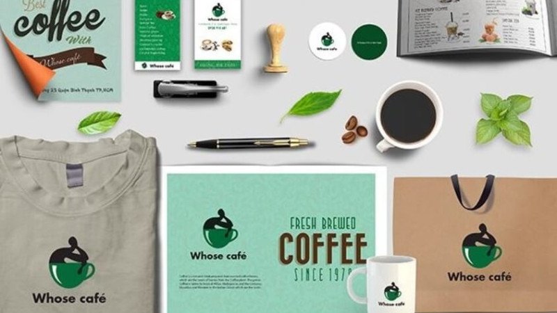 Bộ nhận diện thương hiệu bao gồm logo, màu sắc, và các yếu tố hình ảnh phản ánh tinh thần doanh nghiệp