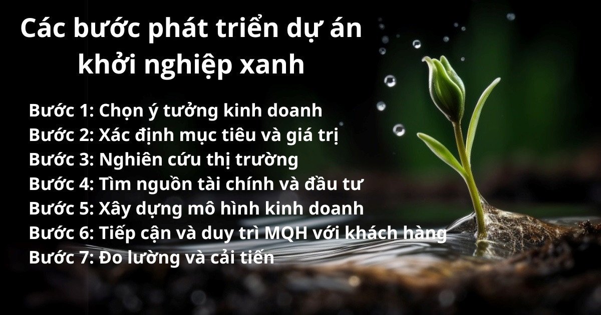Các bước thành công khởi nghiệp xanh