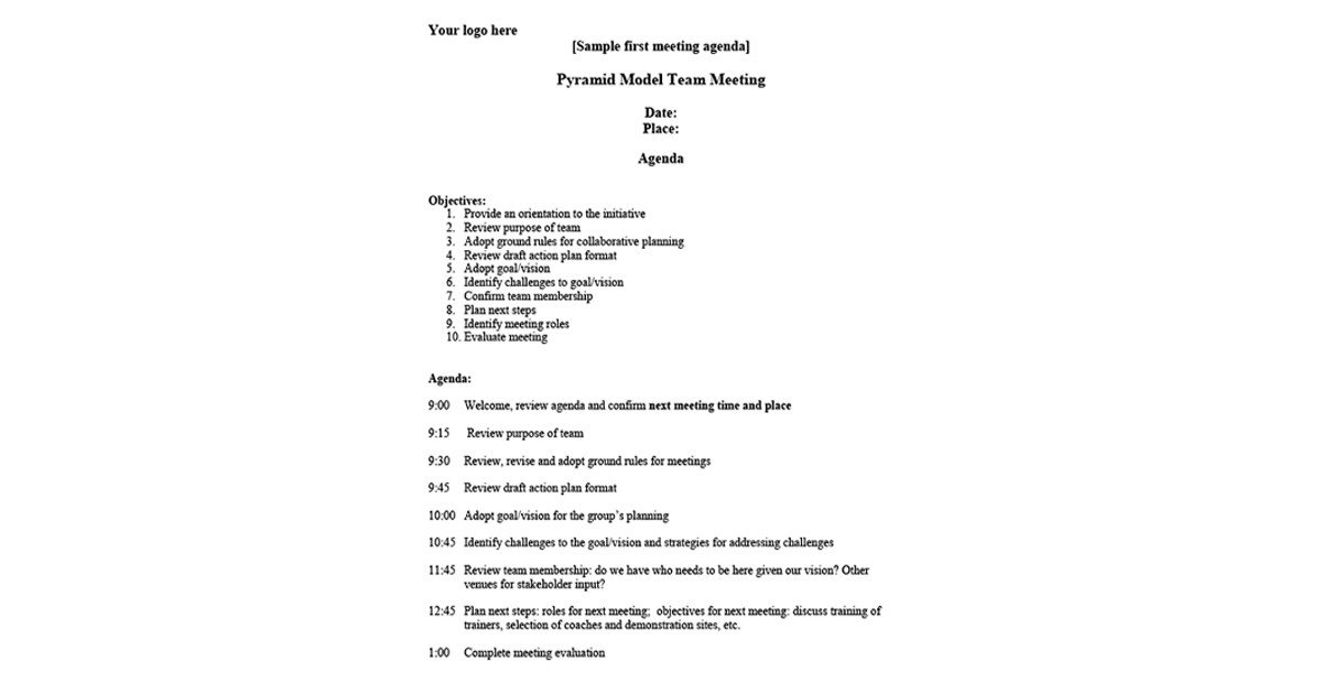 Các yếu tố cấu thành một bản agenda chuyên nghiệp và đầy đủ thông tin