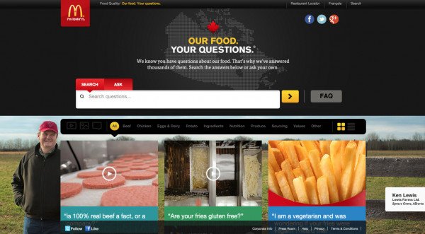 Chiến dịch "Our Food. Your Questions." của McDonald's Canada, cho thấy cách content marketing giúp xây dựng niềm tin qua minh bạch.