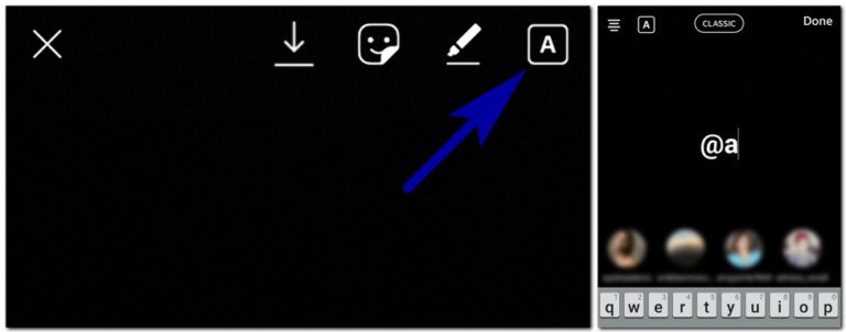 Chức năng mention trên Instagram Stories