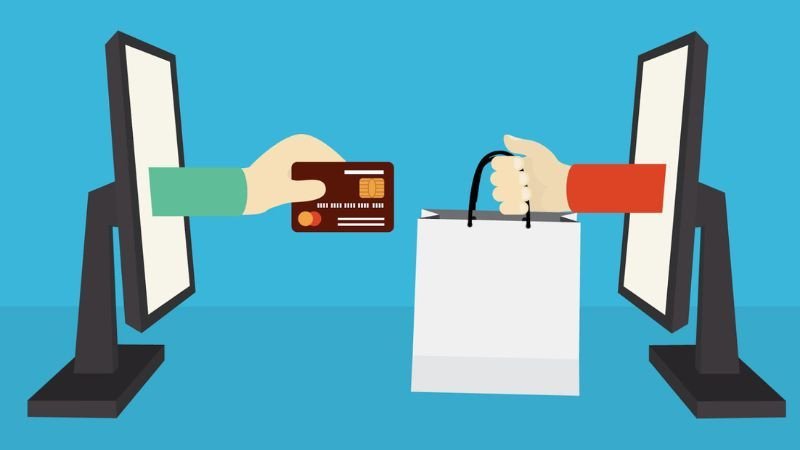 Giao dịch mua bán hàng hóa minh họa khái niệm kinh doanh