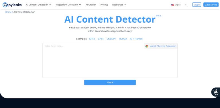 Giao diện công cụ phát hiện đạo văn và nội dung AI Copyleaks