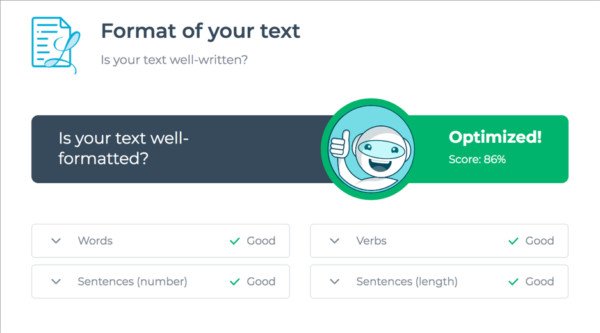 Giao diện công cụ TextOptimizer kiểm tra khả năng đọc của nội dung