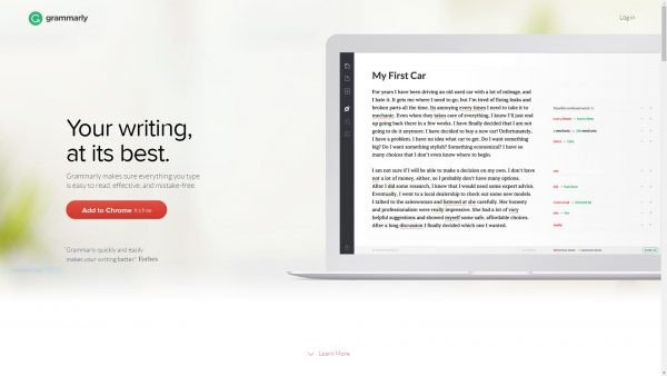 Giao diện Grammarly, công cụ hỗ trợ kiểm tra ngữ pháp và đạo văn