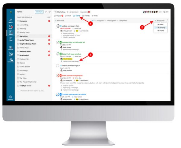 Giao diện Samepage hiển thị tổng quan dự án và các tác vụ trong quản lý chiến dịch digital marketing