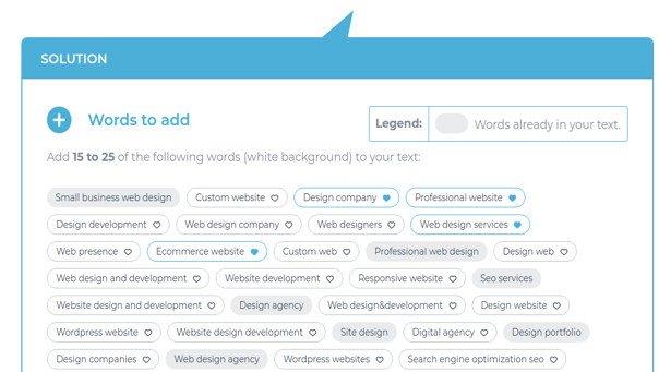 Giao diện Text Optimizer hiển thị các từ khóa liên quan và đề xuất tối ưu cho SEO, hỗ trợ phân tích văn bản bằng AI trong content marketing