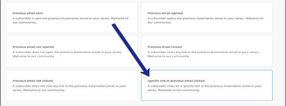 Giao diện thiết lập chiến dịch tự động hóa email marketing trên Mailchimp