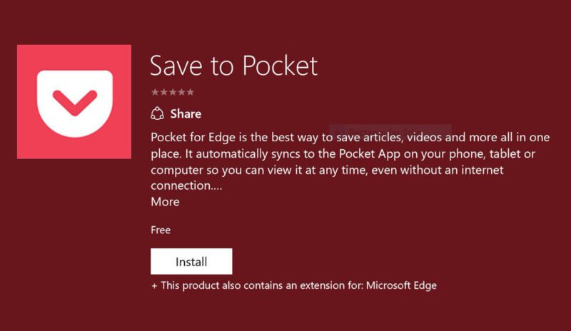 Giao diện tiện ích Save to Pocket hỗ trợ lưu trữ nội dung web hiệu quả