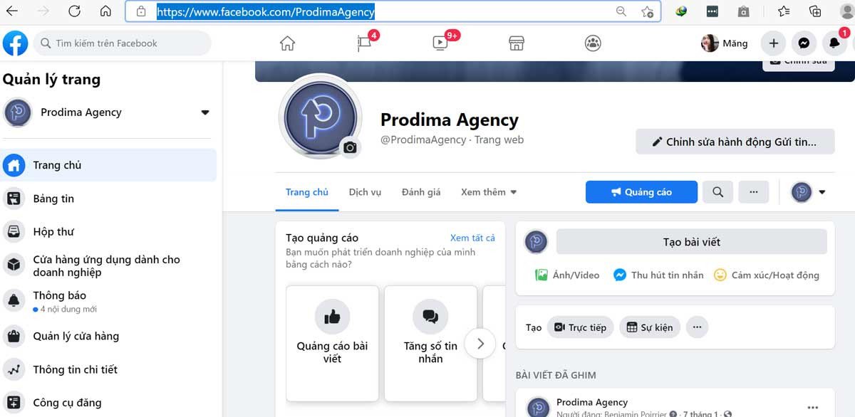 Giao diện tùy chỉnh URL Fanpage để tối ưu SEO Facebook