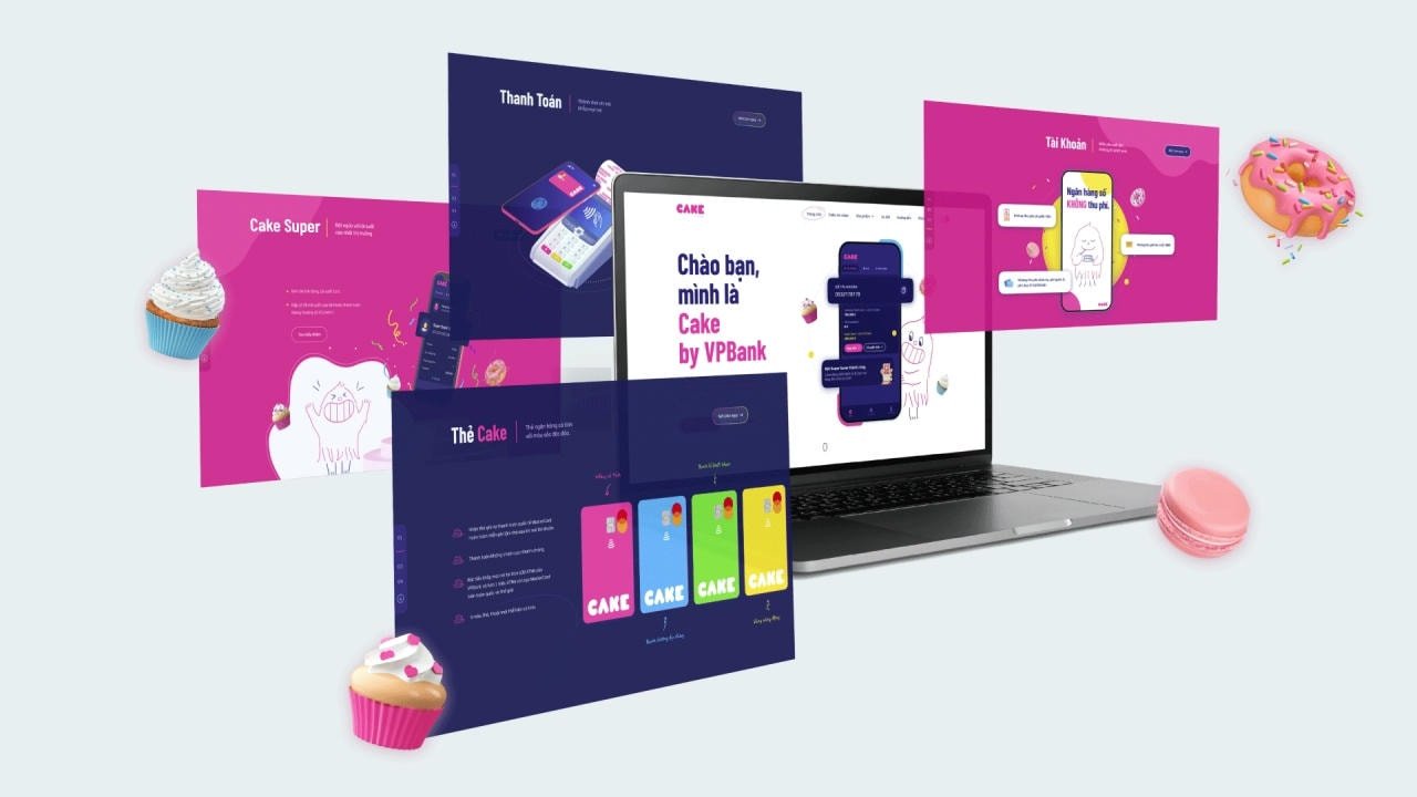 Giao diện website Cake by VPBank thân thiện và dễ sử dụng
