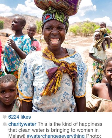 Hình ảnh cộng đồng ở Malawi hưởng lợi từ dự án nước sạch của Charity: Water trên Instagram