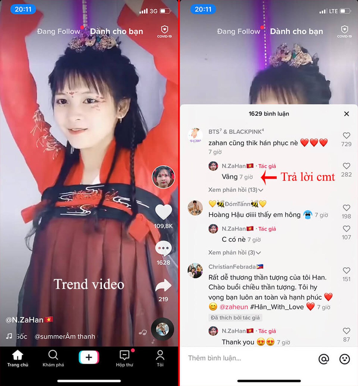 Hình ảnh điện thoại hiển thị giao diện TikTok với các biểu tượng tương tác như like, comment và share, minh họa các mẹo tăng cường sự gắn kết của người xem với video.