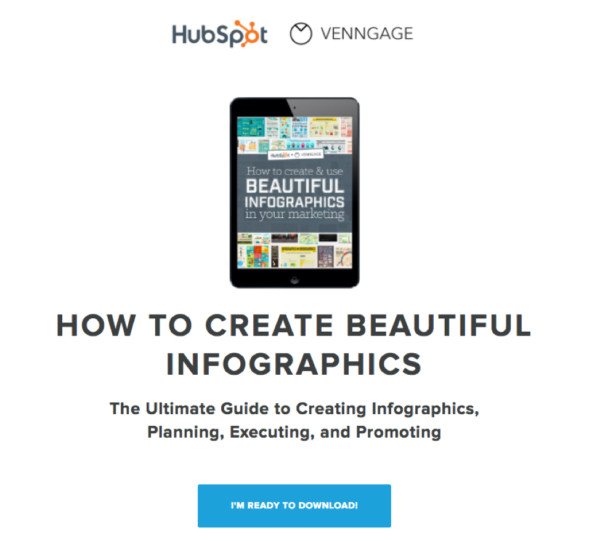 Hình ảnh Landing Page ebook HubSpot trên máy tính bảng