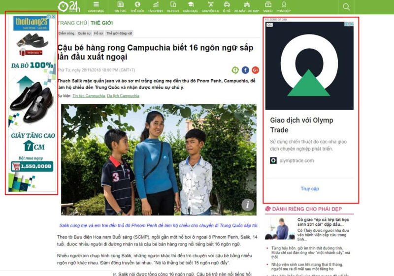 Hình ảnh minh họa vị trí quảng cáo GDN xuất hiện trên đa dạng nền tảng như website, ứng dụng di động và video, tối ưu hóa khả năng tiếp cận người dùng.