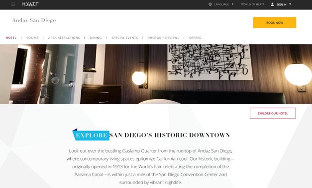 Hình ảnh trang chủ khách sạn Hyatt Andaz San Diego