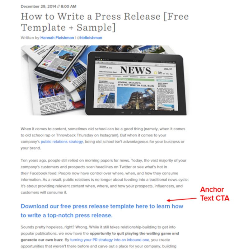 hubspot cta example