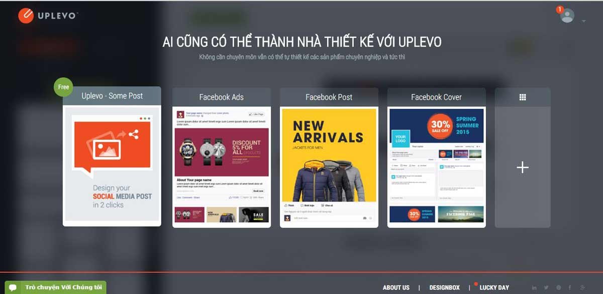 Hướng dẫn sử dụng công cụ Uplevo tạo ảnh bìa Facebook chuyên nghiệp