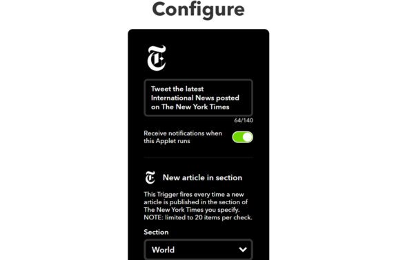 IFTTT cho phép tạo các applet tự động hóa giữa các dịch vụ trực tuyến