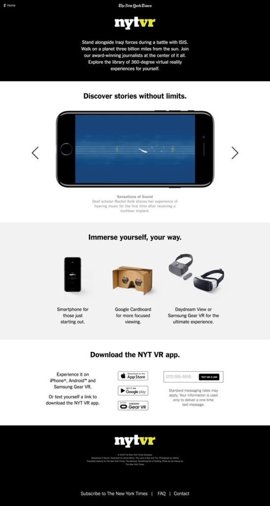 Kênh VR của New York Times