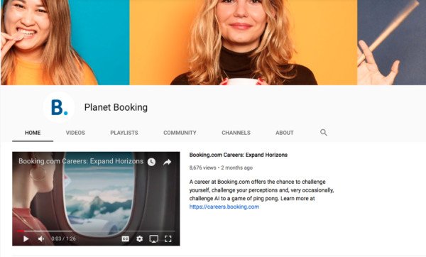 Kênh YouTube Planet Booking giới thiệu môi trường làm việc tại Booking.com
