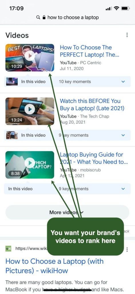 Kết quả tìm kiếm Google hiển thị carousel video giúp nội dung dễ tìm hơn