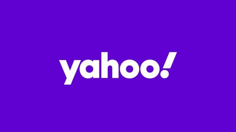 Logo màu tím của thương hiệu Yahoo!