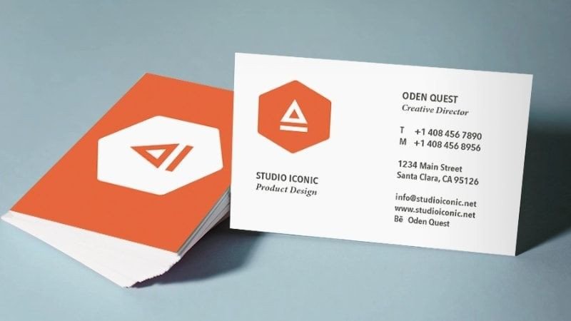 Logo nổi bật trên danh thiếp và bao bì sản phẩm giúp tăng nhận diện